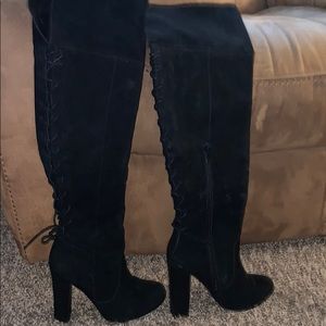 Cassandra black heeled boots.